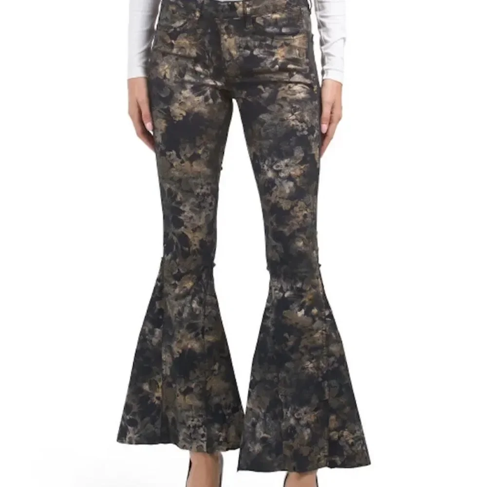 Free People Inferno Flare Bronze Combo Abstract Floral Size 27 - Picture 3 of 11